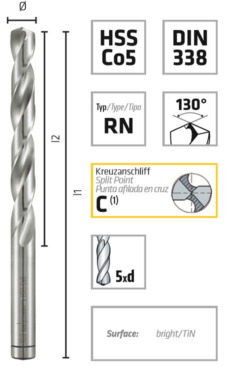 Alpen HSS Cobalt series specifications