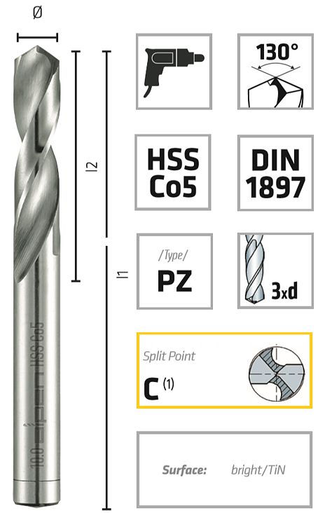 Alpen HSS PZ-Cobalt series specifications