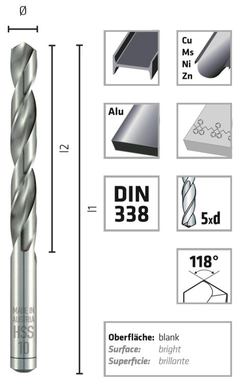 Alpen HSS PZ-Cobalt series specifications