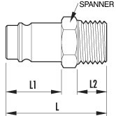 Magnum series coupler MALE