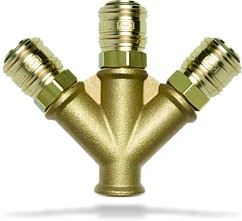 QUICK COUPLER BRASS TWO WAY 3-8F